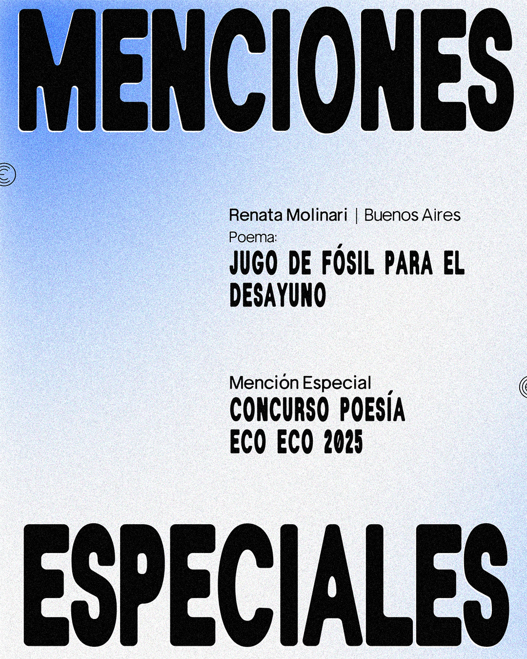 Mención 1 — Renata Molinari, Jugo de fósil para el desayuno